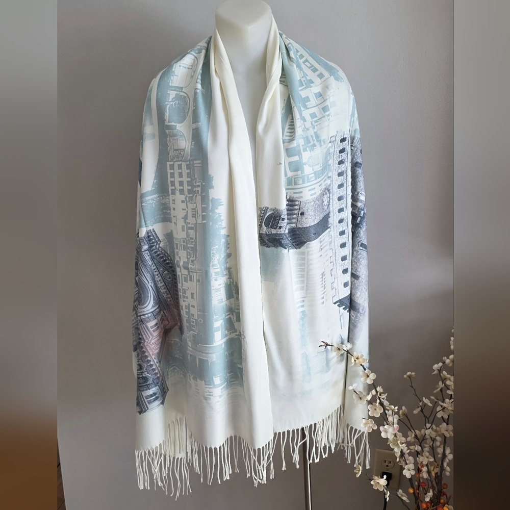 NWOT Florence,Italy Scarf/Wrap - Picture 6 of 9